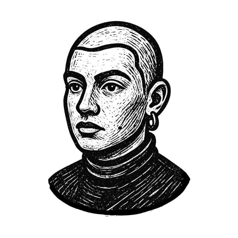 Lino-druk portret van Aletta